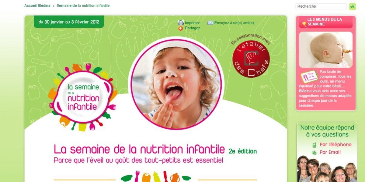 La semaine de la nutrition infantile de Blédina