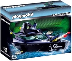 Playmobil top agent - vaisseau d'attaque robo gang