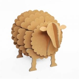 décoration pour une chambre d’enfant - Grande étagère mouton en carton kraft