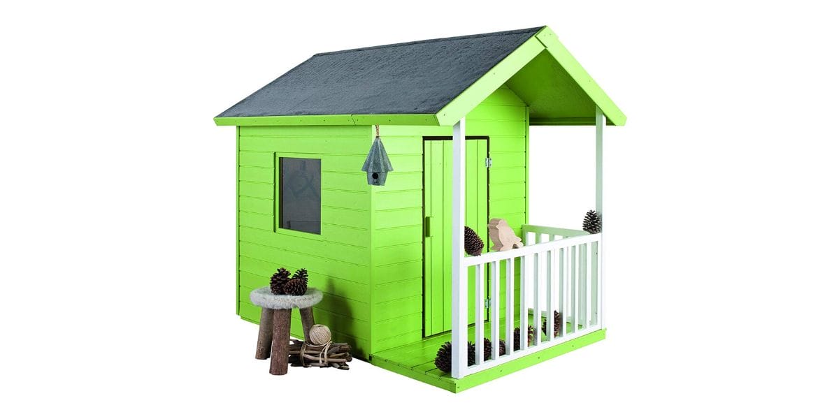 cabane en bois Kangourou Jardipolys verte pour enfant