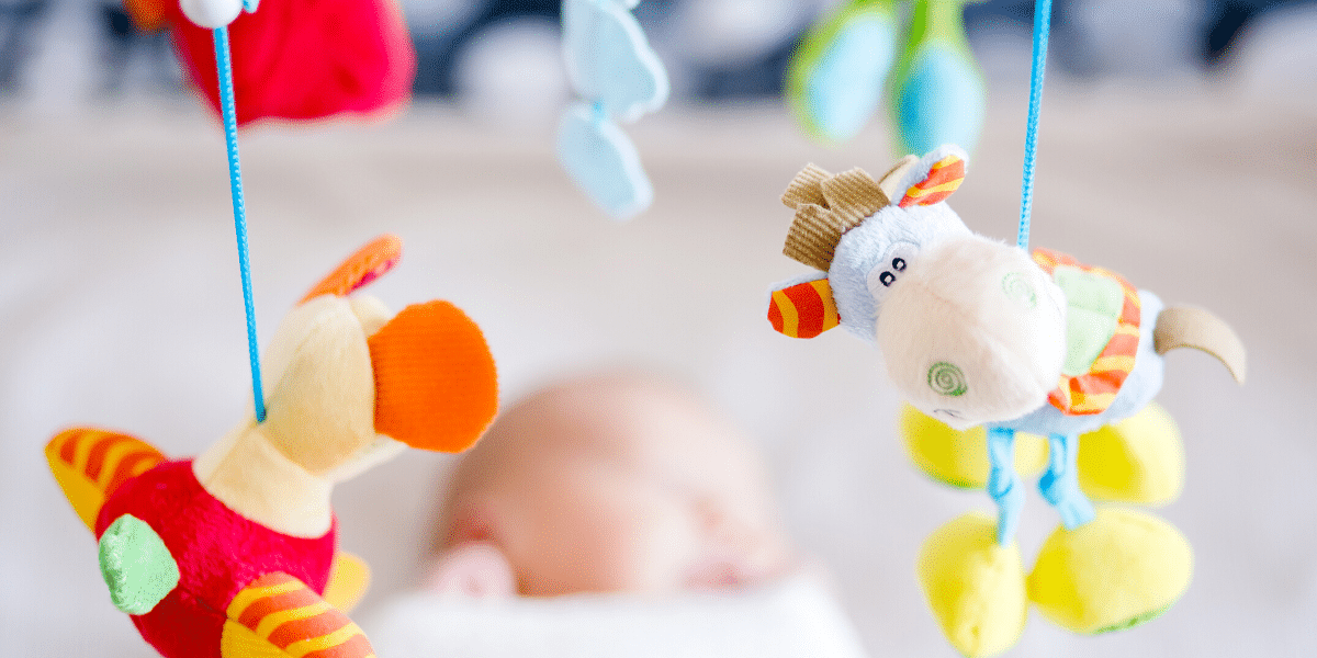 su-luoyu Lit de bébé mobile jouet 3D bébé mobile en feutre crèche mobile lit mobile décoration à suspendre bébé carillon de lit avec étoiles nuages lune 