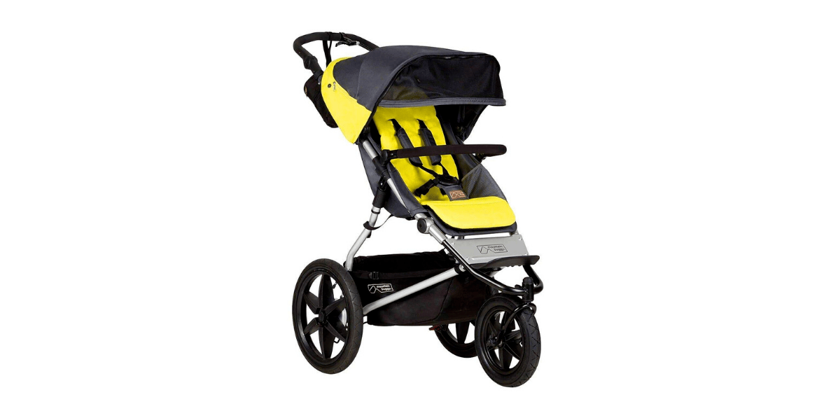 poussette-naissance-3-roues-noir-et-jaune-Terrain-V3-marque-Mountain-Buggy