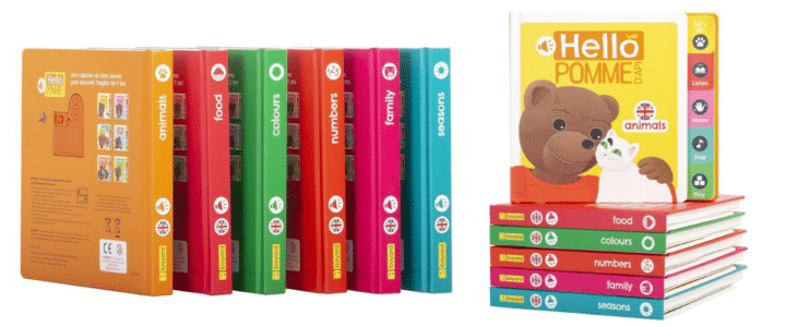 piles de livres sonores pour enfant collection Hello Pomme d'Api