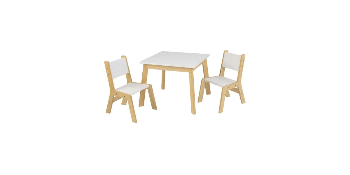 table et chaise enfant bois et blanc marque KidKraft